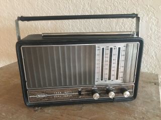 Vintage Sears Four Band Dual Power Fm/am Transistor Portable Radio E90