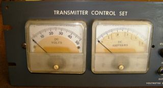 VINTAGE ELECTRONIC TRANSMITTER CONTROL SET PANEL Meters Switches Etc. 2