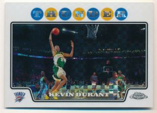 Kevin Durant 2008/09 Topps Chrome 2nd Year 156 Xfractor Nets Sp 002/288