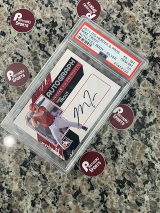 2011 In The Game Mike Trout Rookie Auto Psa 10 Pop 8 Gem Angels Pmjs Invest