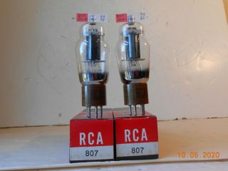 2 Rca 807 Vacuum Tubes Tv7 Date Code 1967