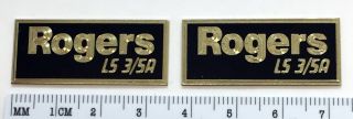 Rogers Ls 3/5a Speaker Grill Badge Logo Engraved Solid Brass Pair