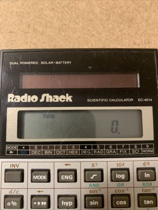 Vintage Radio Shack Tandy Scientific Calculator EC - 4014 Solar Powered - 2
