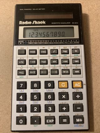 Vintage Radio Shack Tandy Scientific Calculator EC - 4014 Solar Powered - 3