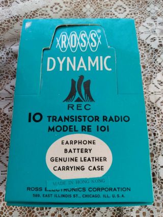 Model Re 101 Vintage Portable Pocket Ross Dynamic 10 Transistor Am Radio