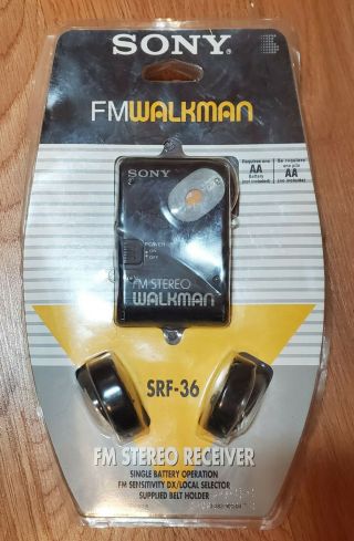 Sony Fm Walkman Srf - 36 Portable Stereo Receiver Radio - And