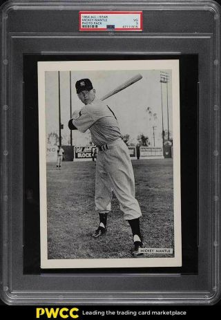 1954 All - Star Photo Pack Mickey Mantle Psa 3 Vg