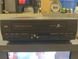 Zenith VCP353 VCR AC/DC Video Cassette Player Black NO remote 3