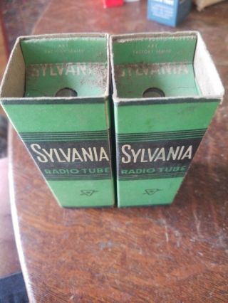 Vintage Sylvania 1j6g Type Tubes Nos Matching Codes Test Strong Good
