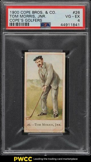 1900 Cope Bros Golfers Tom Morris Jr.  Rookie Rc 26 Psa 4 Vgex