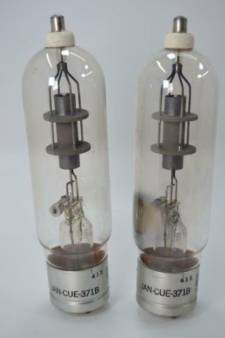 2x Jan - Cue - 371b United Electronics Company Vacuum Tubes For Crafts Of - R4