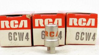 A Trio Of N.  O.  S Vintage Rca 6cw4 Nuvistor Tubes.  One Money