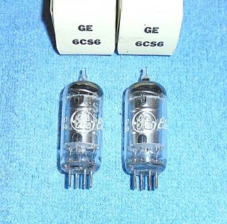 2 Nos Ge 6cs6 Vacuum Tubes For Heathkit Rx - 1 Receiver And Mcintosh Fm Tuners