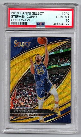 Stephen Curry 2019/20 Select Tmall Gold Wave Ssp Psa 10