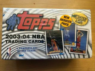 2003 - 04 Topps Basketball Factory Complete Set 1 - 265,  W/ Lebron James Rc