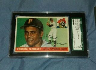 1955 Topps Roberto Clemente Pittsburgh Pirates Rookie Sgc 3 Vg/40