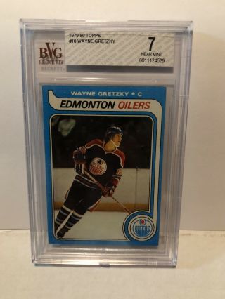 Wayne Gretzky 1979 - 80 Topps Hockey Rc Card 18 Bvg 7 Nm Edmonton Oilers