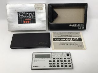For Parts/repair - Casio Ml - 81 Electronic Calculator & Clock W/ Box