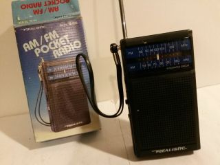 Radio Shack Realistic AM/FM Pocket Radio 12 - 636 w box stil fine 2