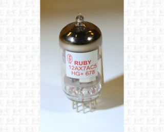 Ruby 12ax7ac5 12ax7 Vacuum Tube Hg,  678 Triple Mica Good