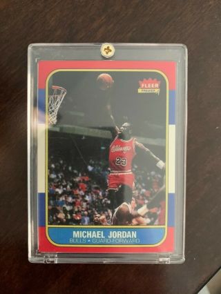 1986/87 Fleer,  57 Michael Jordan,  Bulls,  Card,  (.)