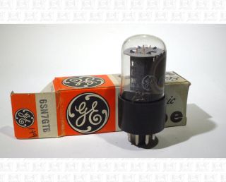 General Electric Ge 6sn7gtb 6sn7 Vacuum Tube Usa Clear Top Nos White Label,  Box