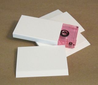 Blank White Cassette O - Cards,  15 Point Matte White Board 50pk