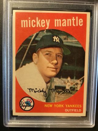 1959 Topps Mickey Mantle 10 PSA 5 EX HIGH END 2