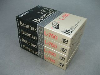 4 Sony Betamax Hg L - 750 Beta Tapes