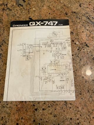 Pioneer Stereo System Qx - 747 Schematic Very See Photo