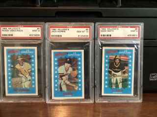 1982 Kellogg ' s Baseball Complete Set all PSA Graded 9 / 10 Set Registry 64 cards 2