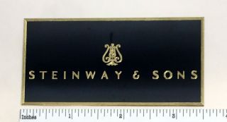 Steinway And Sons Custom Engraved Brass Plaque