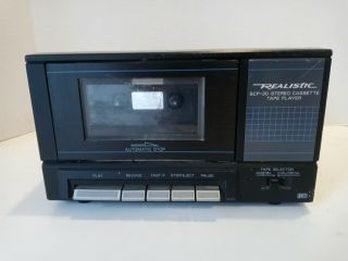 Vintage Realistic Scp - 30 Stereo Cassette Tape Player Model No.  14 - 632.
