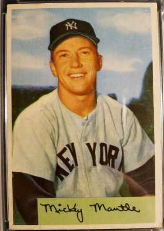 1954 BOWMAN 65 MICKEY MANTLE - PSA 3 VG - Great Centering,  Awesome 3