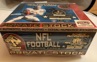 2000 Pacific Private Stock Factory Football Hobby Box Tom Brady Rc Rookie