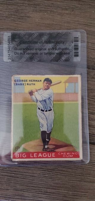 1933 Goudey 149 Babe Ruth York Yankees Baseball Card