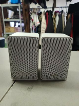 Set Of 2 Realistic Minimus - 7 White Speakers