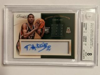 2013 - 14 Timeless Treasures Giannis Antetokounmpo Rc Rookie Card Auto Patch Bgs 8