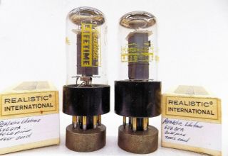 A Vintage Realistic Lifetime 6v6gta Gold Pin Vacuum Tubes.  Tests Good