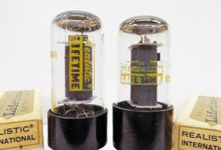 A Vintage Realistic Lifetime 6V6GTA Gold Pin Vacuum Tubes.  Tests Good 2