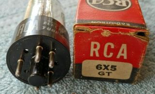 Vintage NOS/NIB RCA 6X5GT Vacuum TUBE Tests 100 STRONG TUBE 2