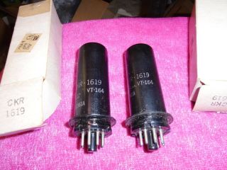 (2) Nos Ken - Rad Jan - Ckr - 1619 Vt - 164 Audio Power Amplifier Tubes