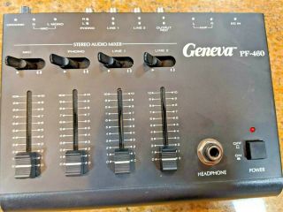 Geneva Pf - 460 Audio Mixer With Microphone And Power Supply