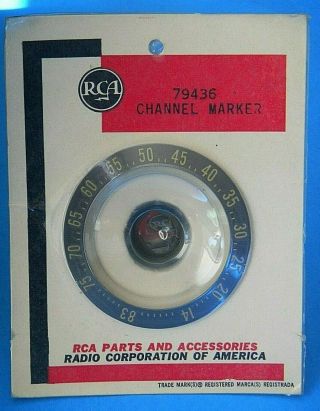 Vintage Rca 79436 Tv Channel Marker Knob - 3 Inch Brown Plastic Gold Numbers Nos