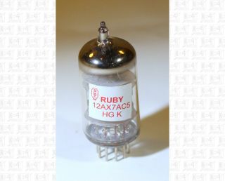 Ruby 12ax7ac5 12ax7 Vacuum Tube Hg K Triple Mica Good