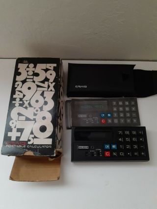 Craig Calculator 4505 With Case Made In Japan.  Vintage (1974) Parts