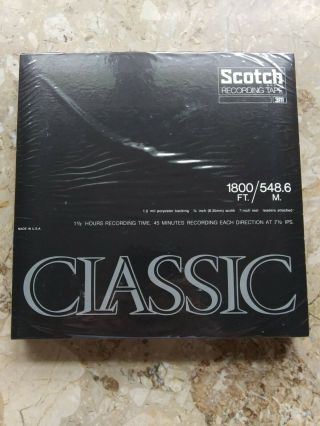 Scotch 3m Classic 7 Inch Reel To Reel Recording 1/4 " Tape 1800 Ft