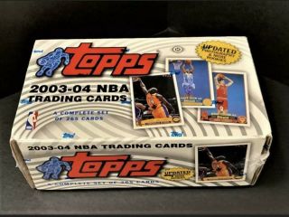 2003 - 04 Topps Basketball Factory Complete Set W/ Lebron James Rookie Rc