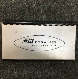1965 B&k Dyna Jet Tube Selector Tester Mo.  606 Owner/reference Manualto