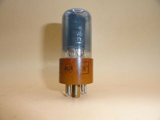 Rca Jan - Crc 6v6gty Smoked Glass Brown Base Tube Very Strong